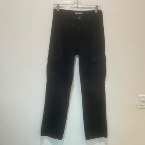 Pull&Bear Loose fit Cargo Pants in Black Size 6